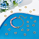 UNICRAFTALE 20Pcs 2 Style Golden Linking Ring 304 Stainless Steel Round Linking Ring Heart Hollow Link Pendants Earring Beading Hoop Open Bezels Charms Connectors for Jewelry Making STAS-UN0045-88-2