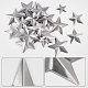 GORGECRAFT 90PCS 3 Sizes Metal Barn Star Rustic Three Dimensional Bulk Unfinished Magical Texas Sliver Stars 1 Inch 1.5 Inch 2 Inch for Patriotic 4th of July Wall Wreath Craft Farmhouse Decor IFIN-GF0001-30-4