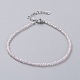 Electroplate Glass Beads Anklets AJEW-AN00279-04-2