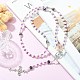 Collana rosario con perle di vetro NJEW-TA00082-03-5
