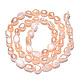 Fili di perle di perle d'acqua dolce coltivate naturali PEAR-N014-05J-4