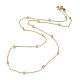 Brass Cable Chain Necklaces X-NJEW-I247-02G-2