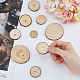 HOBBIESAY 50Pcs Unfinished Natural Wood Slices Small Poplar Wood Cabochons Wooden Circles Tree Slices Flat Round Decorations Different Sizes for Rustic Wedding Table Centerpieces DIY Projects WOOD-HY0001-02-4