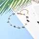 Bracelets de cheville en perles de pierres précieuses mélangées naturelles AJEW-AN00454-3