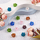 Beadthoven 35Pcs 7 Colors Transparent Handmade Bumpy Lampwork Beads LAMP-BT0001-04-5