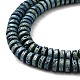 Electroplated Natural Lava Rock Beads Strands G-Q1009-F01-01-4
