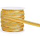 BENECREAT 10 Yard Metalic Gold Cord-edge Piping Trim 3/8 inch Inch Gold Flat Filigree Ribbon Braid for Dress Costume Sewing OCOR-BC0002-16B-1