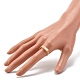 Натуральный новый нефритовый столбик бусины кольцо на палец RJEW-JR00404-01-4