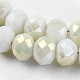 Electroplate Glass Faceted Rondelle Beads Strands EGLA-D020-8x5mm-05-3