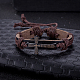 Bracelets de cordon en cuir à la mode unisexe BJEW-BB15556-A-10