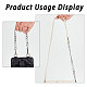 PandaHall Elite Aluminum Curb Chain Bag Shoulder Straps FIND-PH0010-39P-3