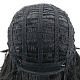 ミディアム丈の肩毛  トウモロコシの短い巻き毛のかつら  高温耐熱繊維のかつら  ブラック  17.7インチ（45cm） OHAR-G008-09-8