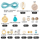 Arricraft fai da te kit per la creazione di braccialetti elastici con conchiglie naturali e pietre preziose DIY-AR0002-51-2