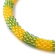 Collier de perles au crochet en verre NJEW-Z029-04F-3