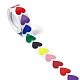 Rouleaux d'autocollants coeur en papier 8 couleur STIC-E001-06-3