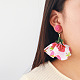 Серьги-гвоздики с подвесками в виде цветка из сплава ткани FS-WG4D67B-01-2