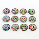 Half Round/Dome Candy Skull Pattern Glass Flatback Cabochons for DIY Projects X-GGLA-Q037-25mm-12-1
