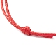 2Pcs 2 Color Alloy Enamel Heart Braided Bead Bracelets Set BJEW-JB09740-5
