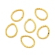50 個の鉄リンクリング  テクスチャードオープンリング  ゴールドカラー  ティアドロップ  18x14x2mm  内径：11x15mm IFIN-E017-02A-G-1
