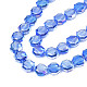 Chapelets de perles en verre transparent électrolytique EGLA-N002-27-C03-3