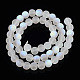 Transparent Frosted Glass Beads Strands GLAA-T032-T8mm-MBB13-2