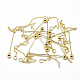 Brass Cable Chain Big Pendants KK-T032-155G-2