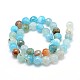 Dyed Natural Agate Faceted Round Beads Strands G-P100-12-2