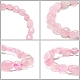 Natural Rose Quartz Bead Stretch Bracelets BJEW-K213-01-2