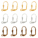 SUPERFINDINGS 120pcs 3 Colors Hypoallergenic Earring Hooks Brass Leverback Earrings French Hook Ear Wire with Open Loop for Jewelry Making 18x10mm KK-FH0001-16-1