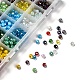 Perles de verre galvanisées 24 couleurs EGLA-JP0002-04B-8mm-5