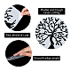GORGECRAFT Tree of Life Stencil Leaf Template 7x7 Inch Reusable Decoration Sign Square Tree Stencils for Painting on Wood Wall Scrapbook Card Floor and Tile Drawing DIY-WH0286-001-3