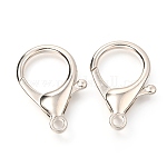 Zinc Alloy Lobster Claw Clasps, Parrot Trigger Clasps, Platinum, 34.5x23x6mm, Hole: 3mm