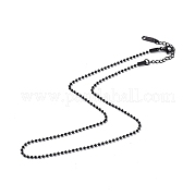 304 collier chaîne boule en acier inoxydable pour homme femme NJEW-K245-017C