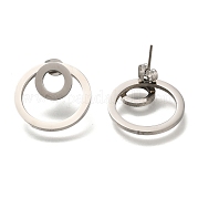 Серьги-гвоздики из нержавеющей стали 304 EJEW-C118-02C