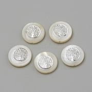 Бусины из натуральных пресноводных ракушек SHEL-Q011-006P