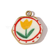 Подвески из нержавеющей стали 304 и фарфора STAS-OY005-77G