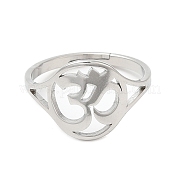 304 Stainless Steel Yoga Adjustable Ring for Women RJEW-M149-24P