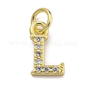 Буквица из латуни с подвесками из кубического циркония KK-Q814-26L-G