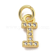 Буквица из латуни с подвесками из кубического циркония KK-Q814-26I-G