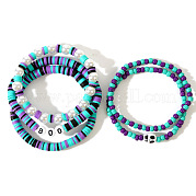 5 шт. эластичные браслеты из полимерной глины хейши и стеклянных бусин для женщин MI1981-4