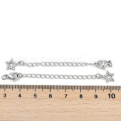 Messing-Mikropavé mit Zirkonia-Enden und Ketten&nbsp;KK-U043-02P