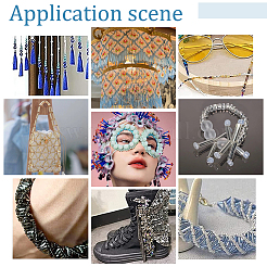 1600 шт. 4-х размеров стеклянные витые бусины стеклярус GLAA-PH0002-16B