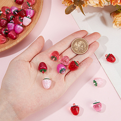 36 шт. 6-х цветные подвески из искусственной смолы в виде фруктов&nbsp;RESI-SC0003-17