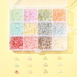 2400 шт. 12-х цветные матовые стеклянные бусины FGLA-FS0001-02