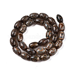 Нити бусин из натурального тибетского агата с одним глазком G-T138-195A