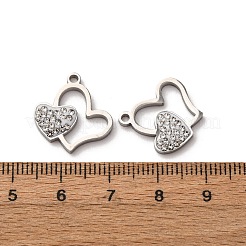 Подвески из нержавеющей стали 304 со стразами из глины STAS-P406-17G-P