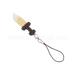 Decorazioni pendenti con perline di semi di vetro a forma di spada larga&nbsp;HJEW-MZ00176