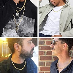 Латунные цепи Фигаро&nbsp;CHC-CJ0001-75