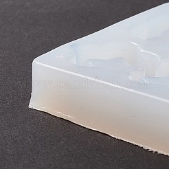 トリプルスター＆トリプルハートシリコンモールド  シェーカーモールド  流砂型  レジン型  UVレジン＆エポキシレジンジュエリークラフト作り用  ホワイト  76x77.5x15mm  内径：27x66mmと29x67mm&nbsp;DIY-Z023-01
