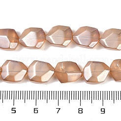 Стеклянные бусины с гальваническим покрытием  EGLA-C009-01A-PL02